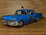 1/64 Scale 1958 Chevy Impala Police Car  Racing Champions -